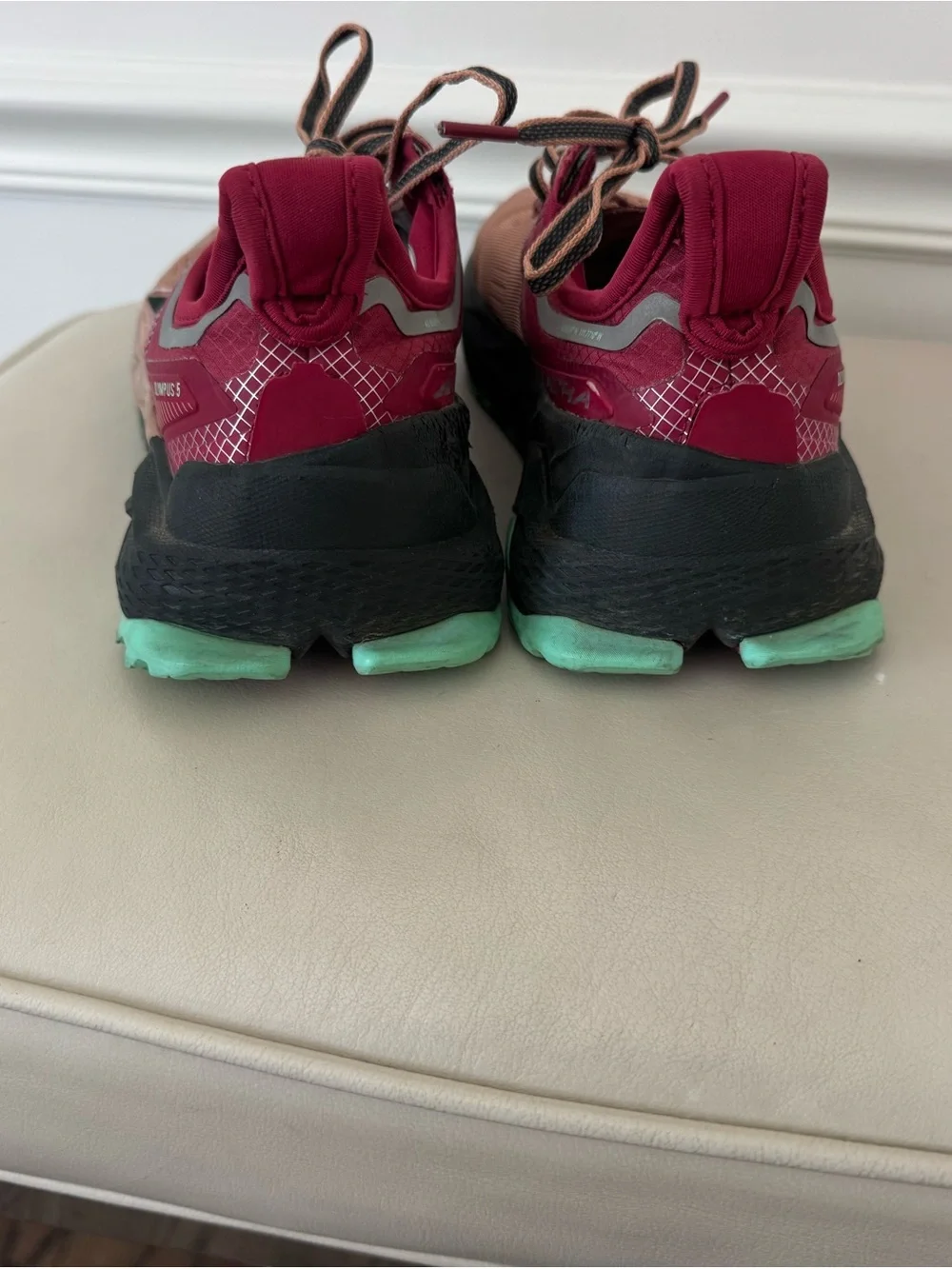 Altra Women's Trail Shoes in Rosewood, Burgundy & Mint